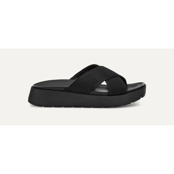UGG Emily Mesh Slide Sandals Women’s Size 10 Black Casual Comfort Slip-On - Picture 1 of 11